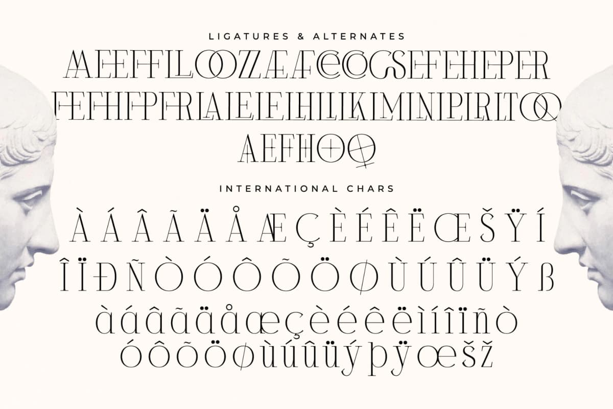 Milegance – Modern Display Serif font preview 14