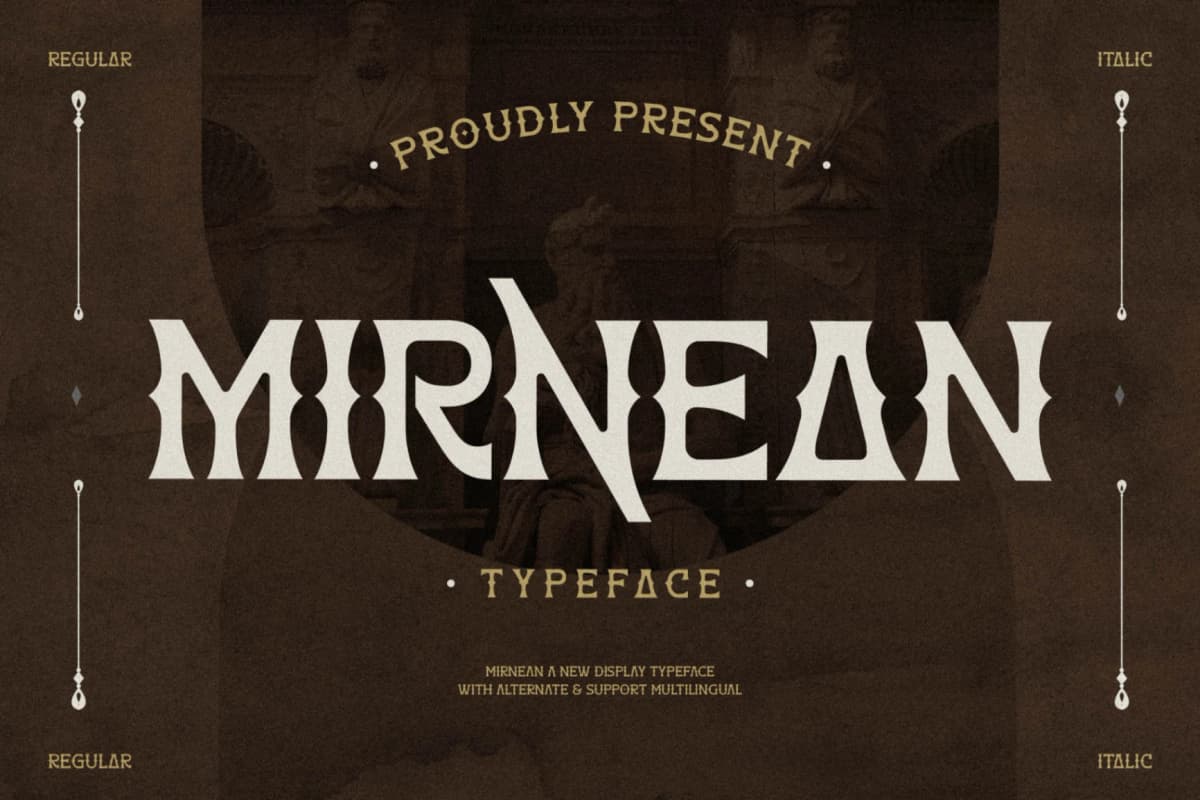 Preview 1 for Mirnean - Display Typeface Font