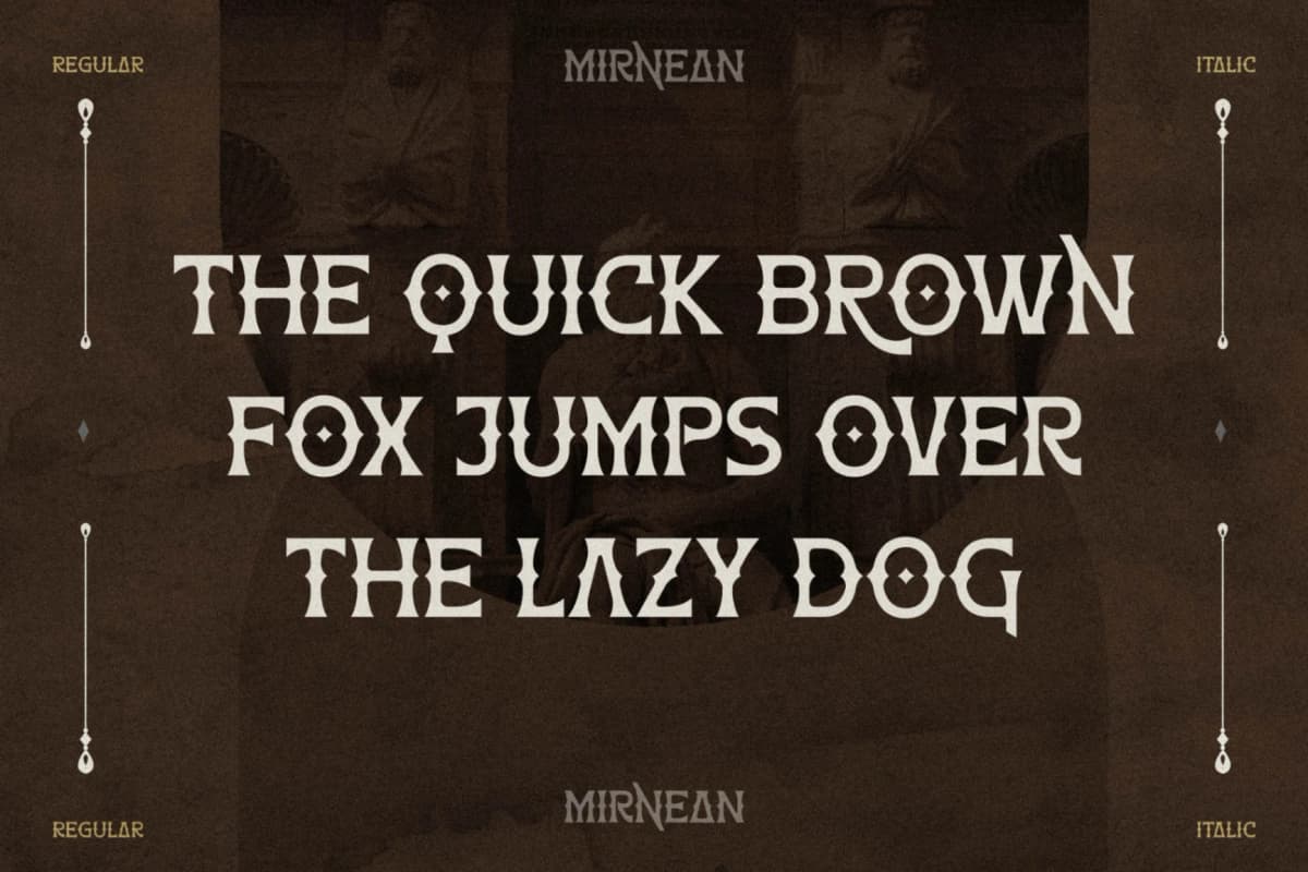 Preview 5 for Mirnean - Display Typeface Font
