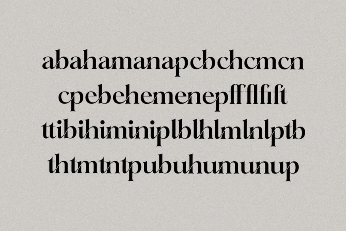 Mathilga - Ligature Serif Typeface font preview 13