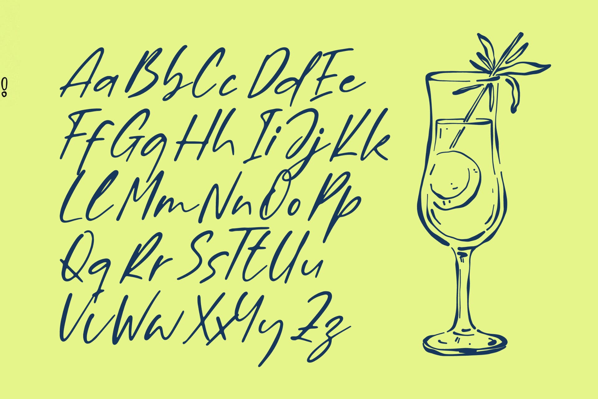 Preview 9 for Billion Champagne Scattered – Sticky Notes Font