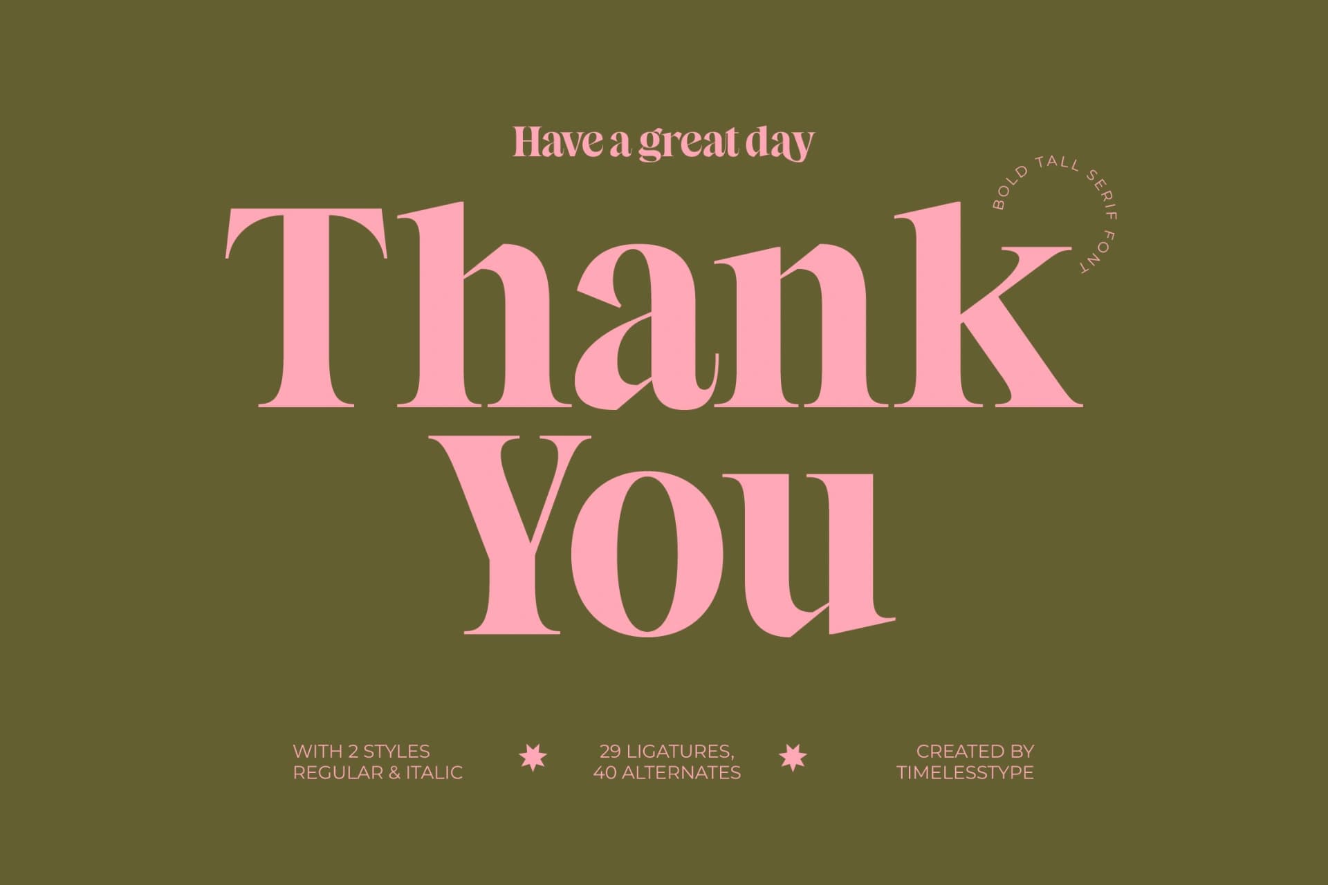 Preview 15 for Sagira Beverly - Bold Tall Serif Font