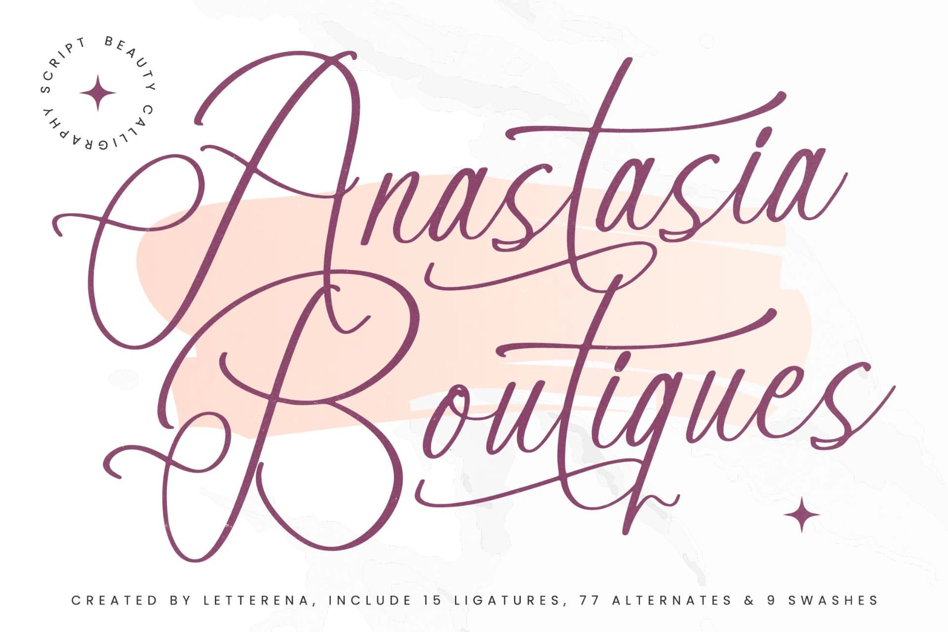 Preview of Anastasia Boutiques – Beauty Calligraphy Script font