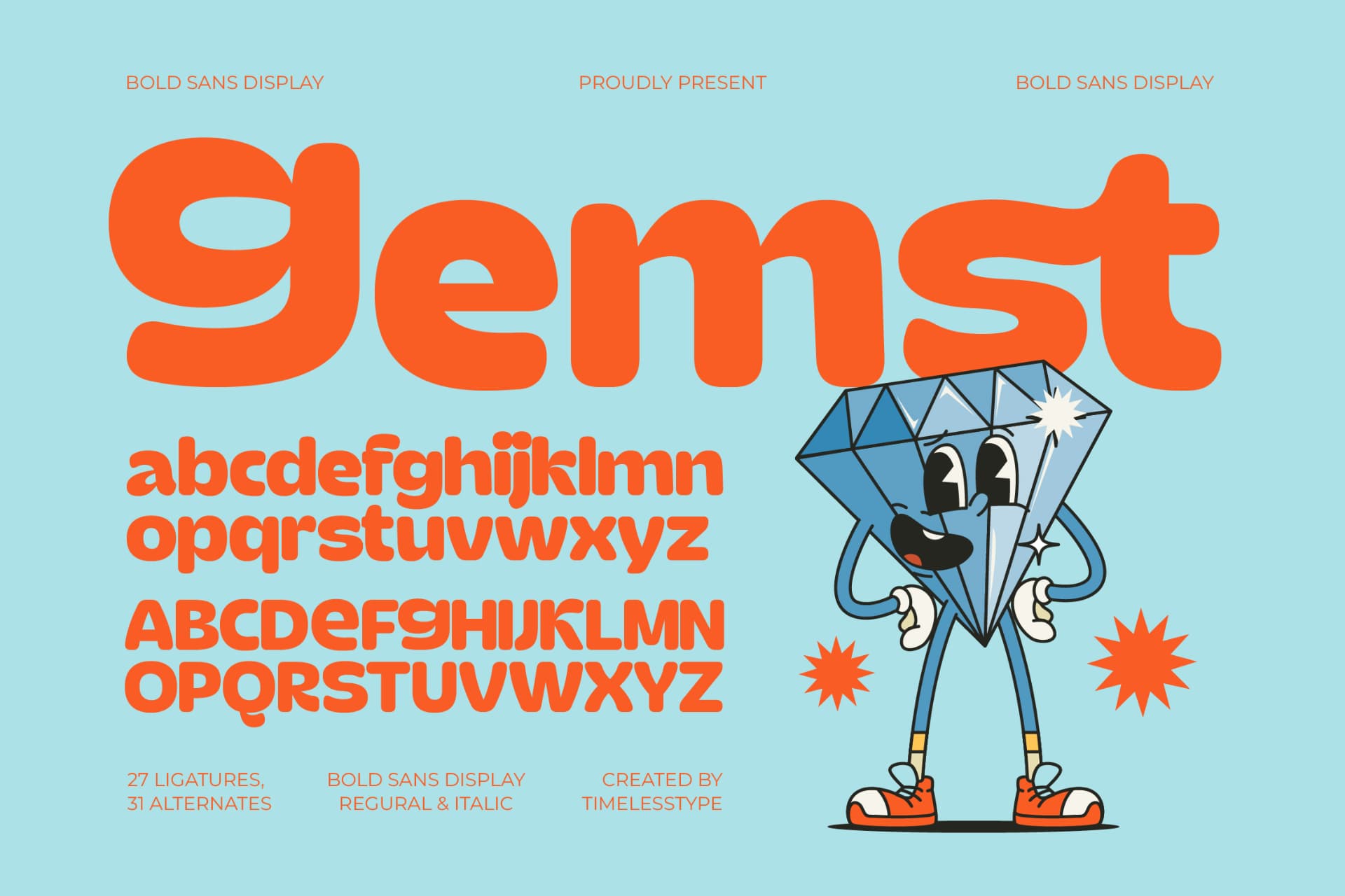 Preview of Gemst - Bold Sans Display Font font