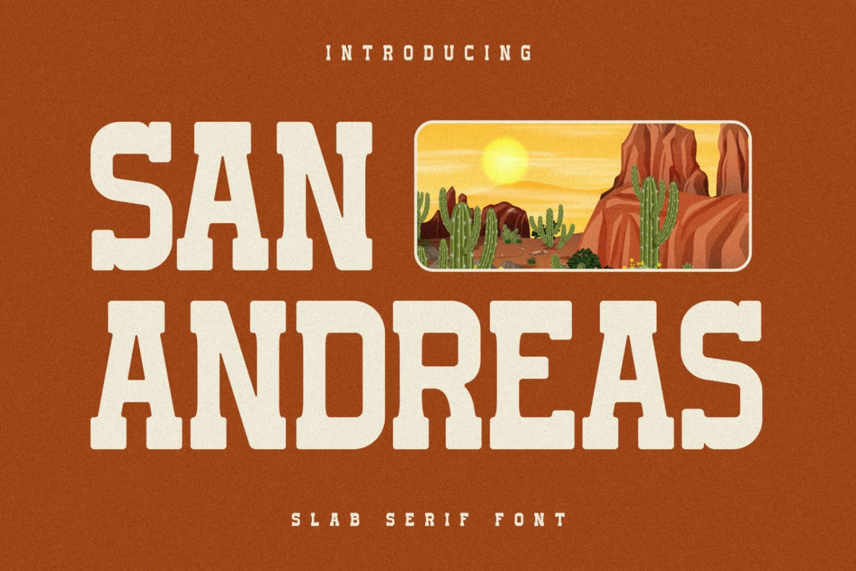 Preview of San Andreas - Slab Serif Font font
