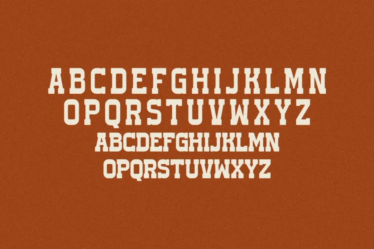 San Andreas - Slab Serif Font font preview 13