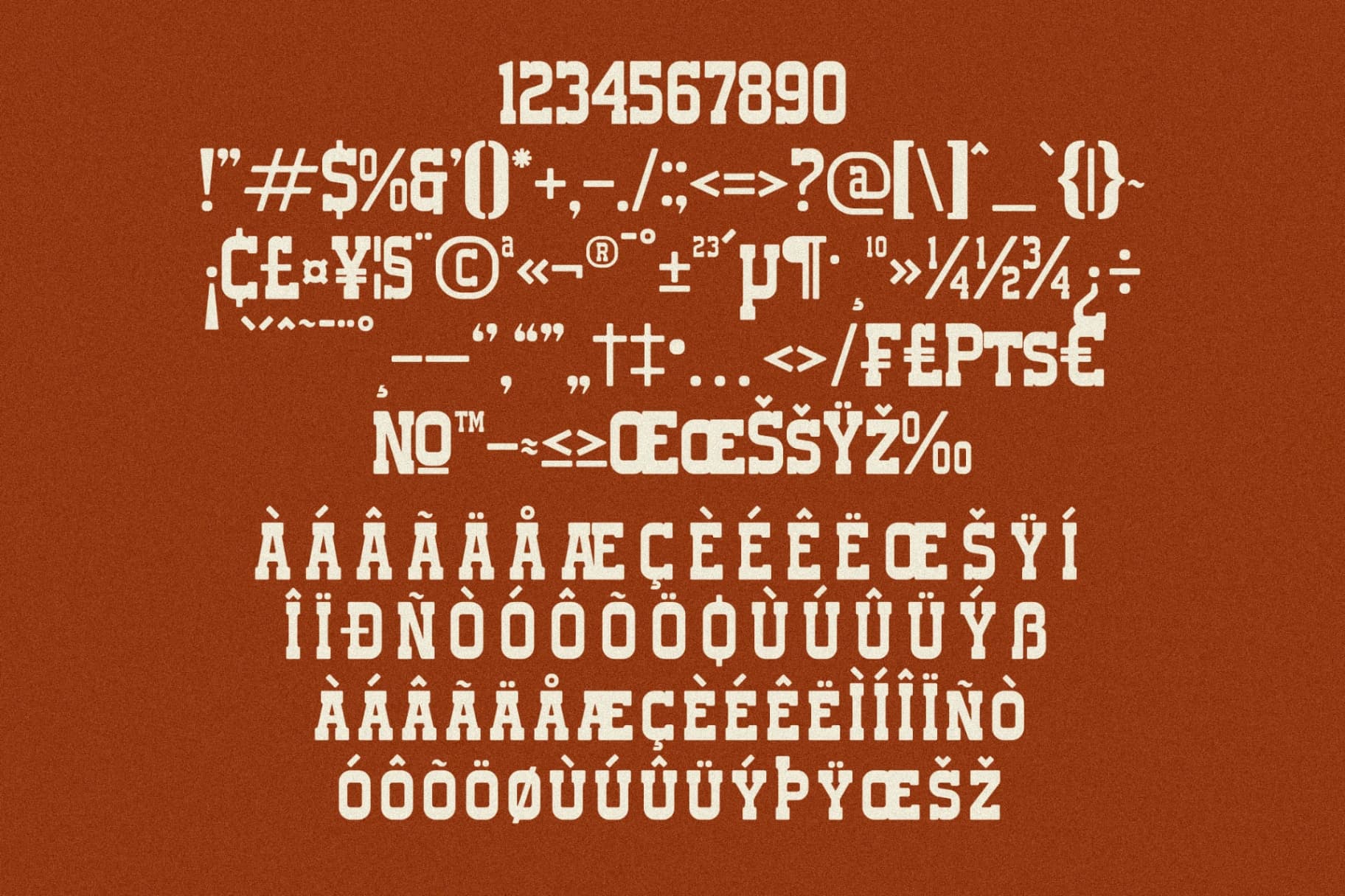 Preview 14 for San Andreas - Slab Serif Font
