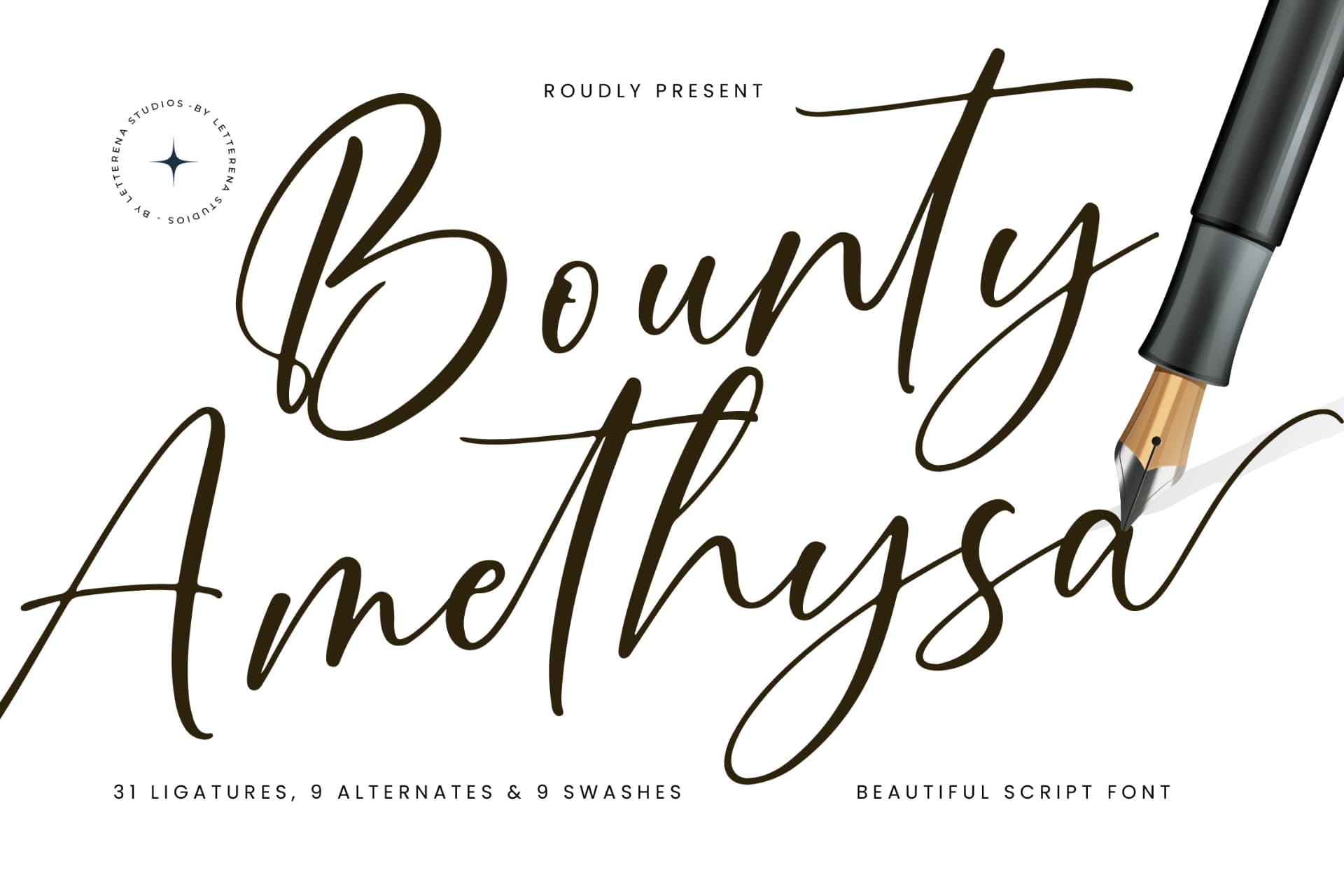 Preview of Bounty Amethysa - Beautiful Script Font font