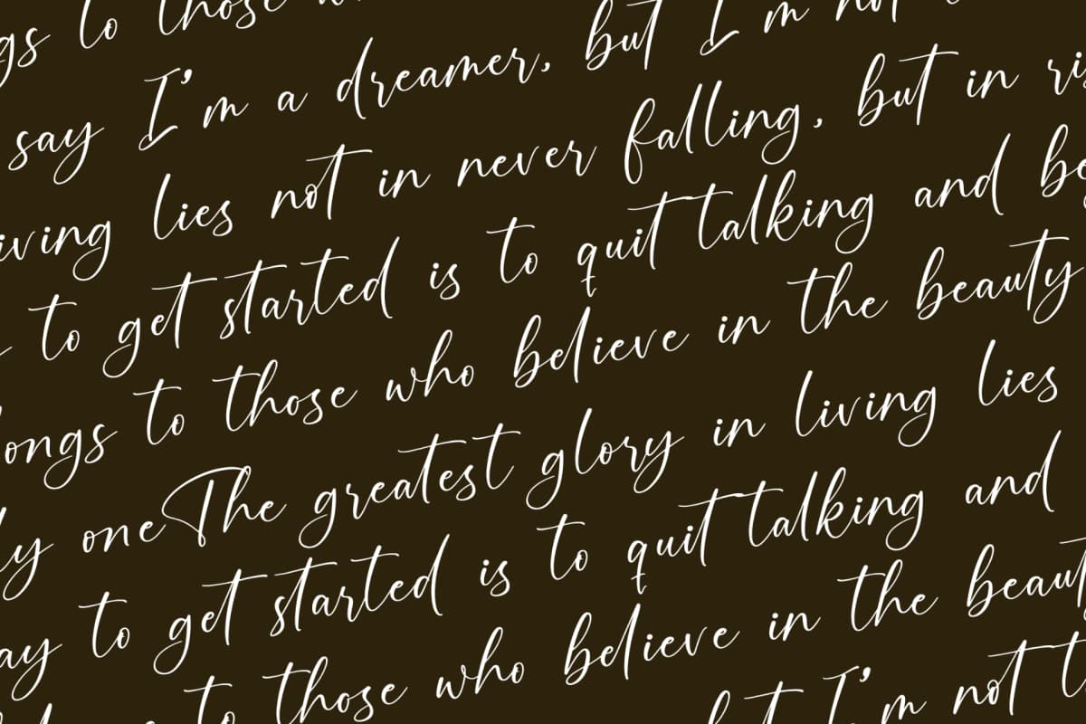 Preview 10 for Bounty Amethysa - Beautiful Script Font