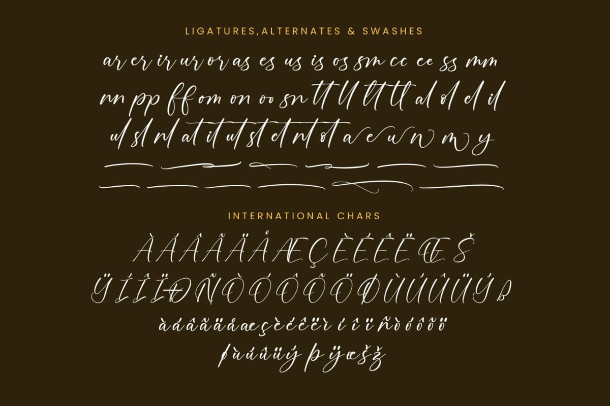 Preview 14 for Bounty Amethysa - Beautiful Script Font