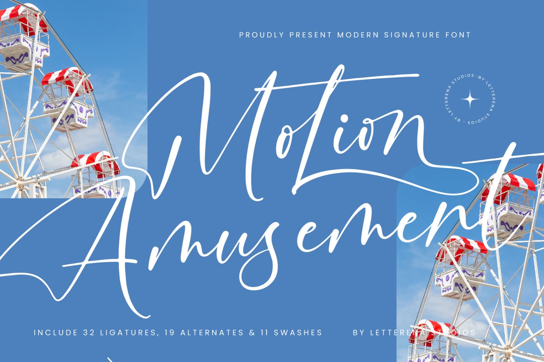 Preview of Motion Amusement – Modern Signature Font font