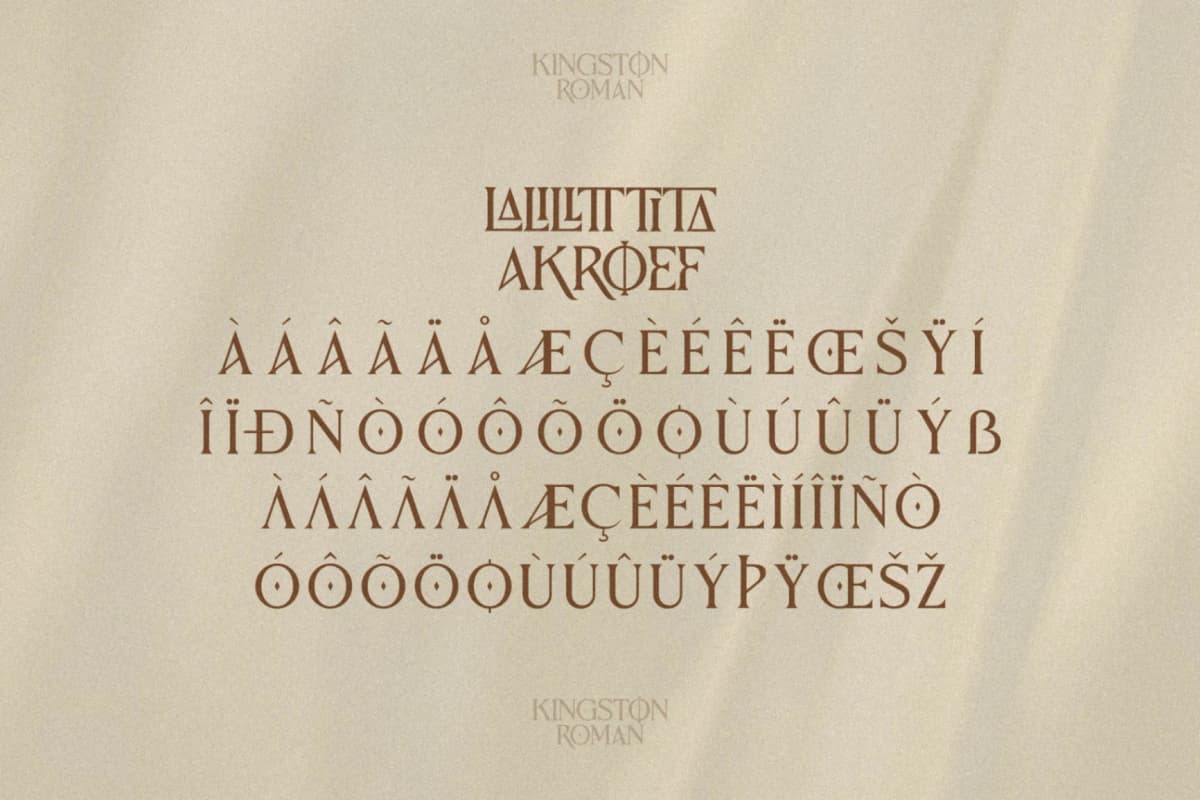 Kingston Roman - Elegant Serif Font font preview 14