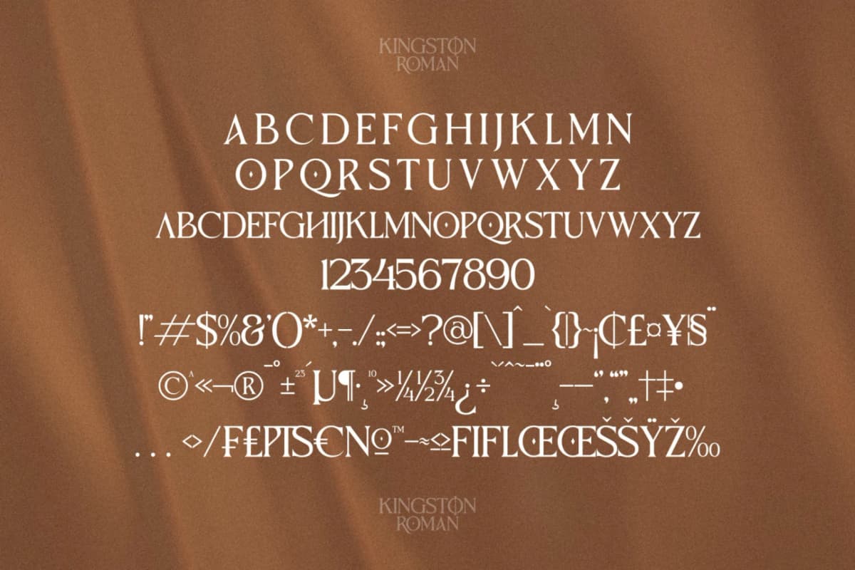 Kingston Roman - Elegant Serif Font font preview 13