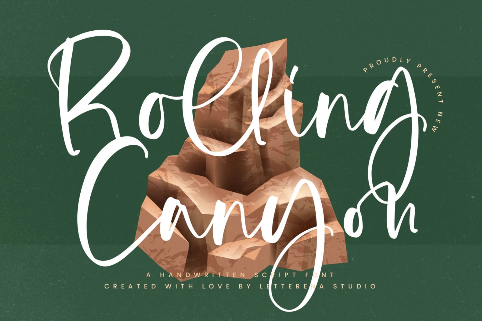 Preview of Rolling Canyon - Handwritten Script Font font