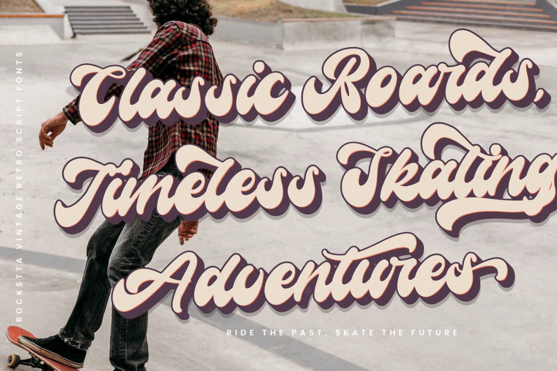 Preview 4 for Rockstta Vintage – Retro Script Font