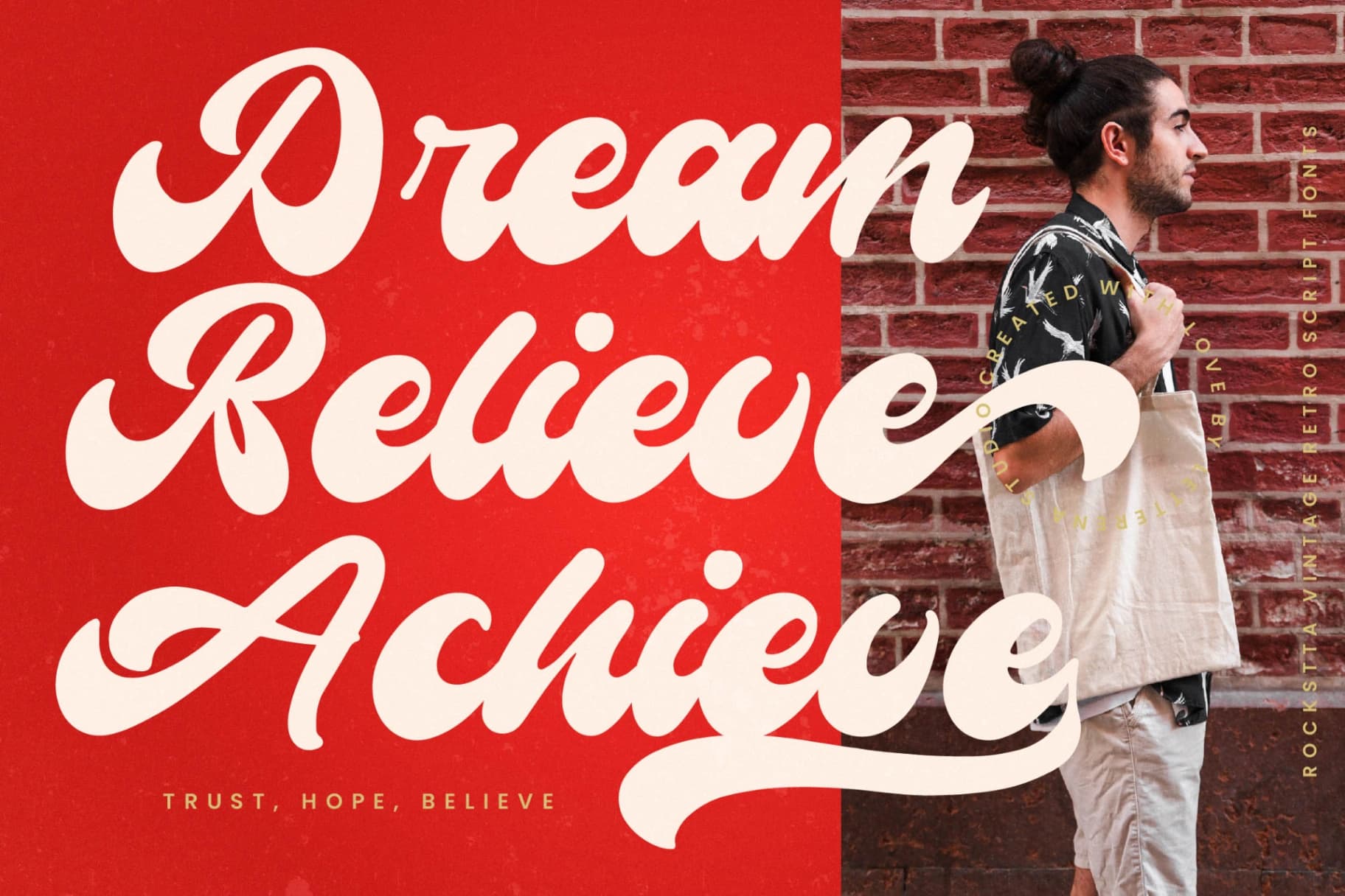 Preview 7 for Rockstta Vintage – Retro Script Font