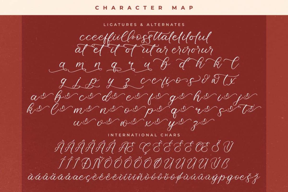 Preview 14 for Victorian Heritage – Beautiful Script Font