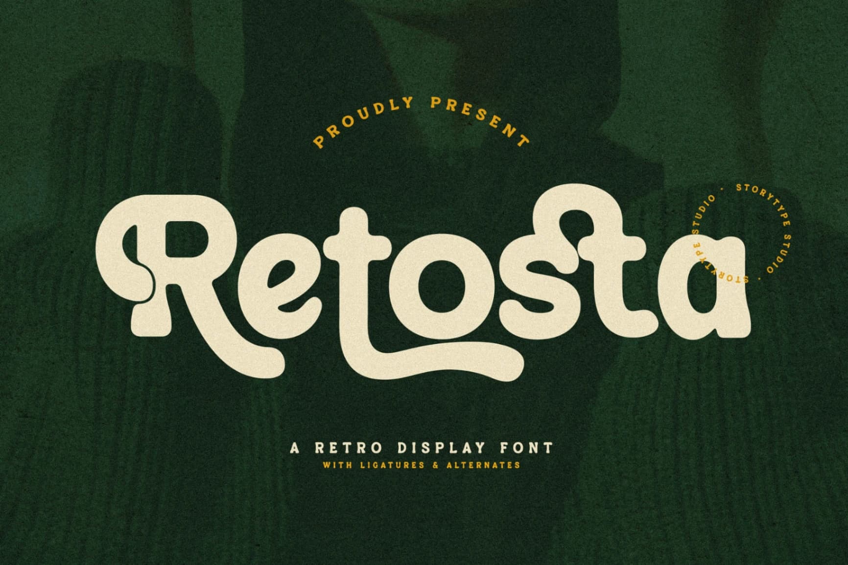 Preview of Retosta - Retro Display Font font