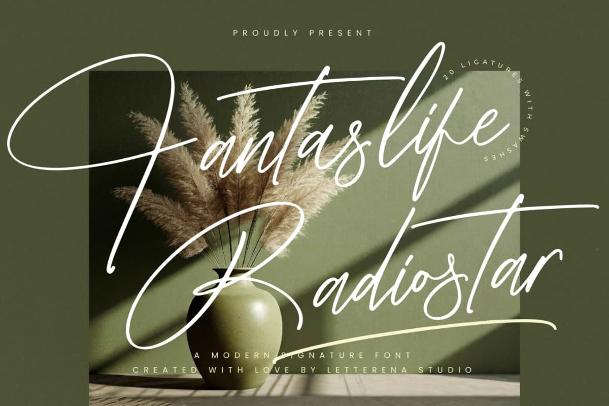 Preview of Fantaslife Radiostar – Modern Signature Font font