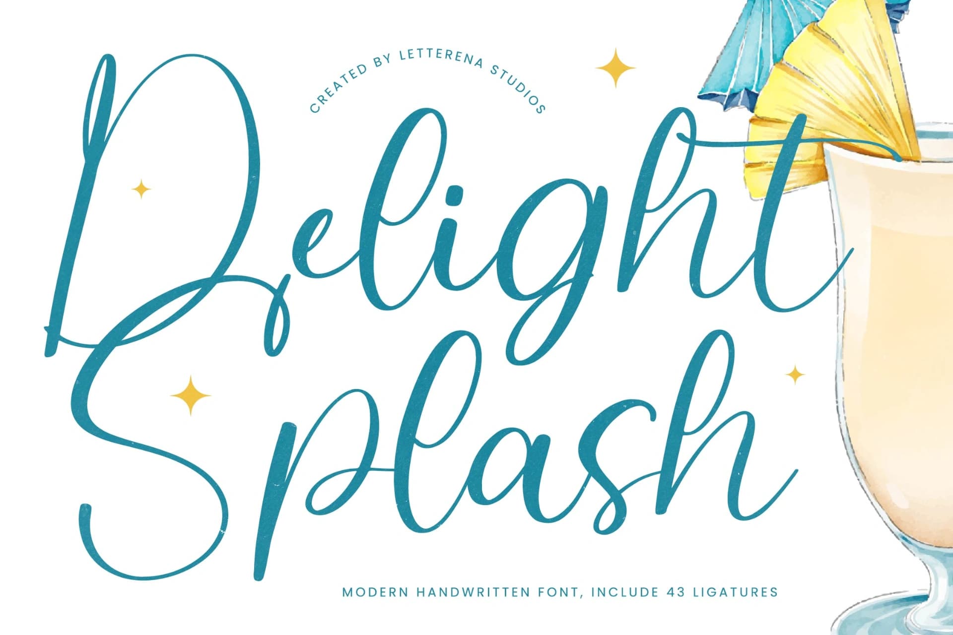 Preview of Delight Splash – Modern Handwritten Font font