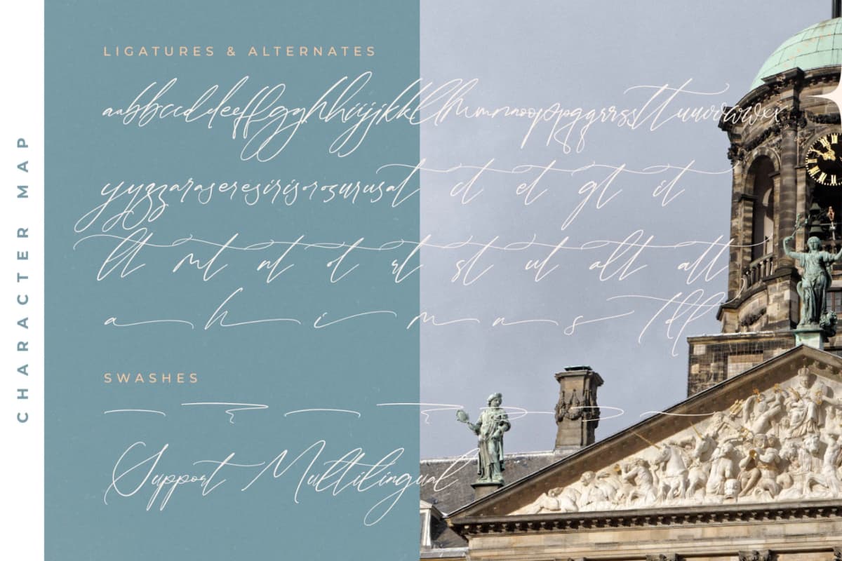 Amsterdam Fieldstar – Beautiful Script Font font preview 14