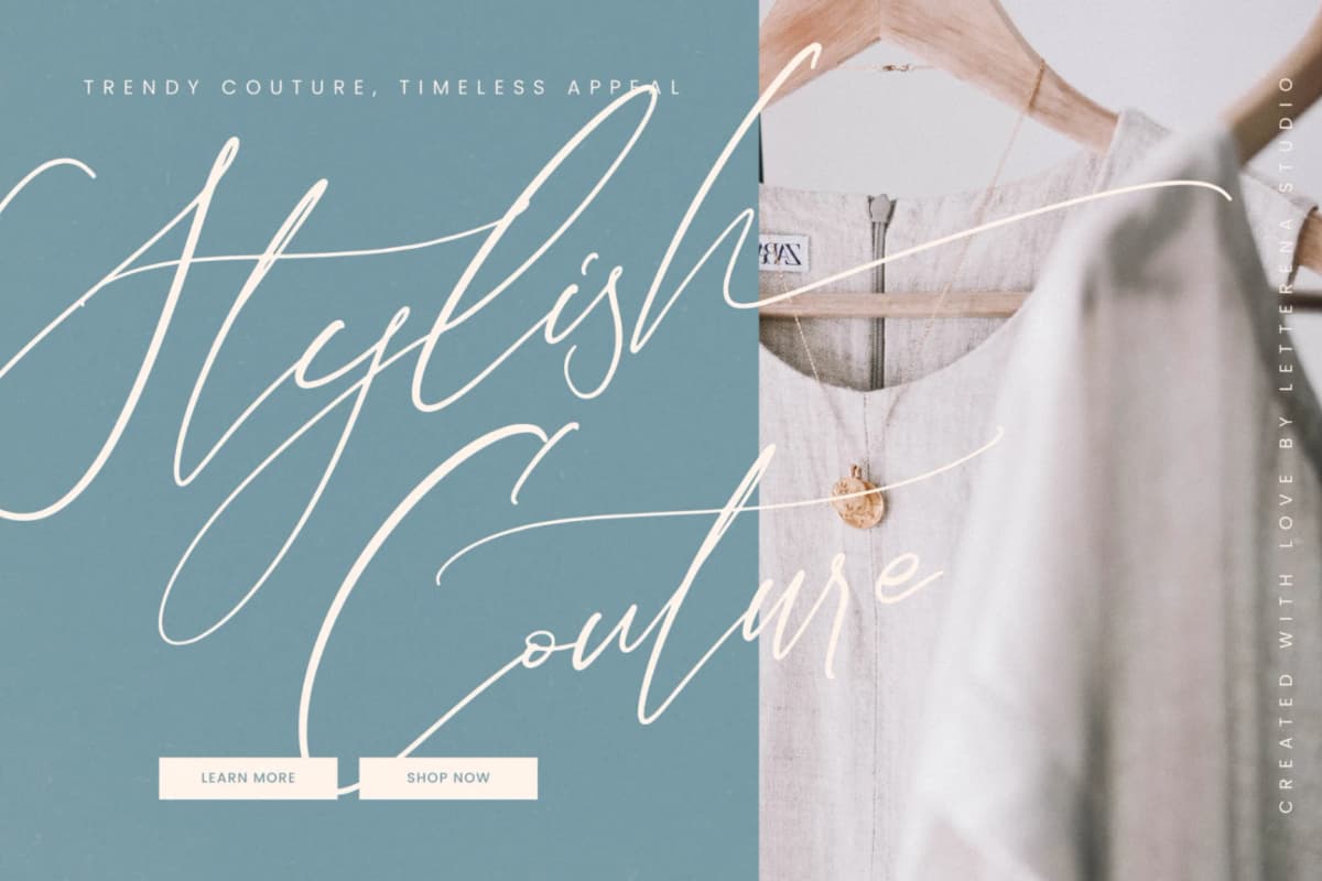 Amsterdam Fieldstar – Beautiful Script Font font preview 3