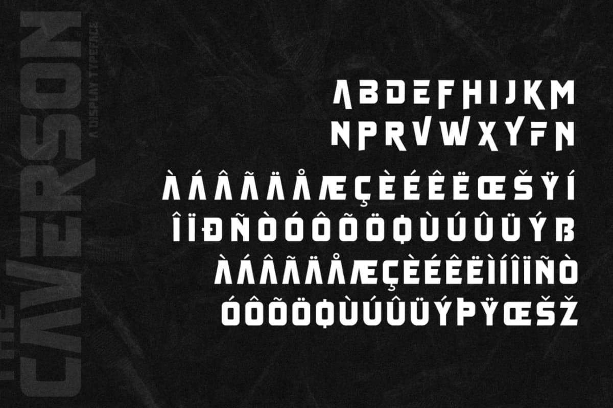 The Caverson - Display Typeface Font font preview 13