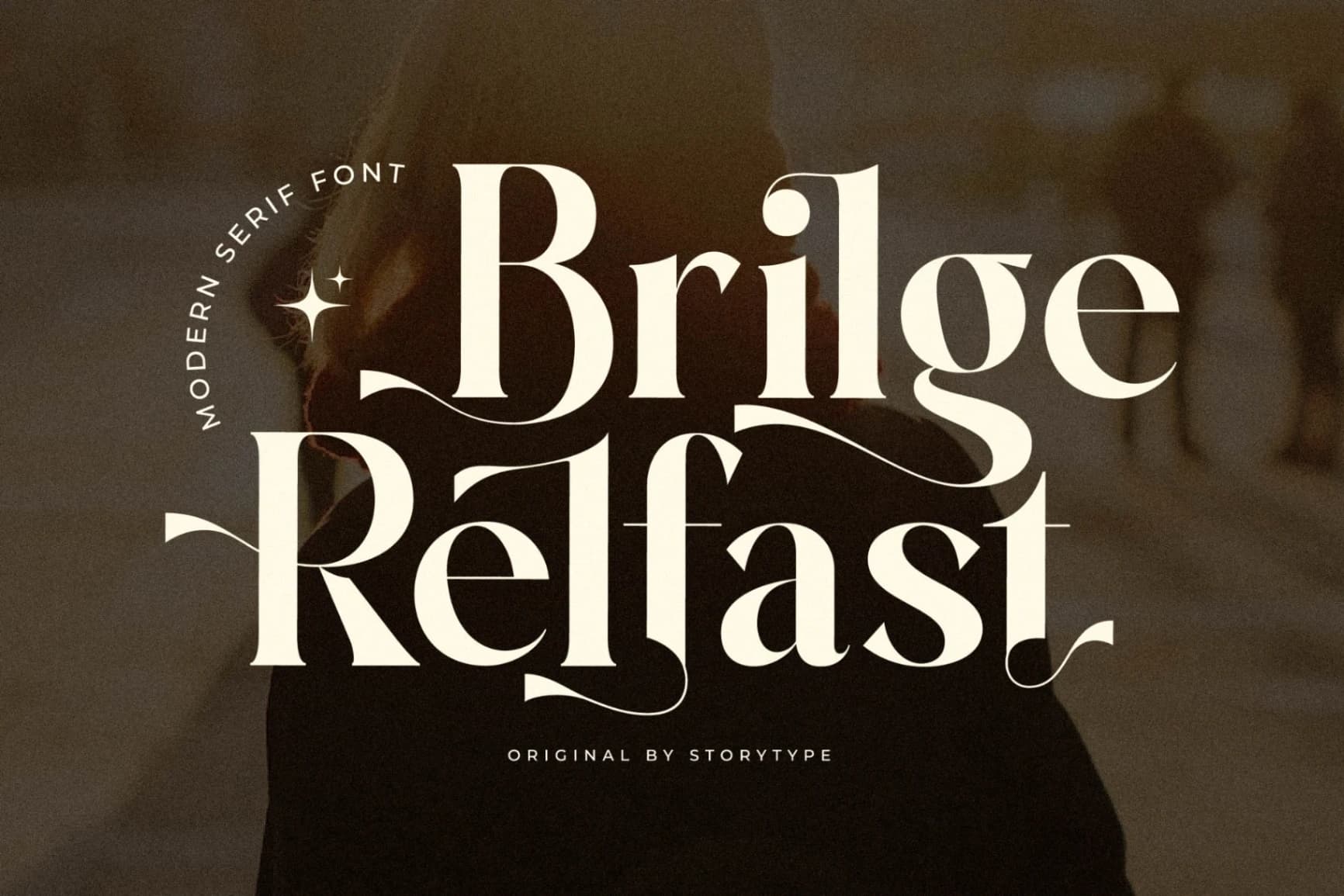 Preview of Brilge Relfast - Modern Serif Font font