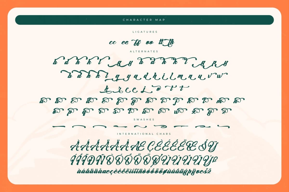 Wildtrip Nature – Modern Bold Script font preview 14