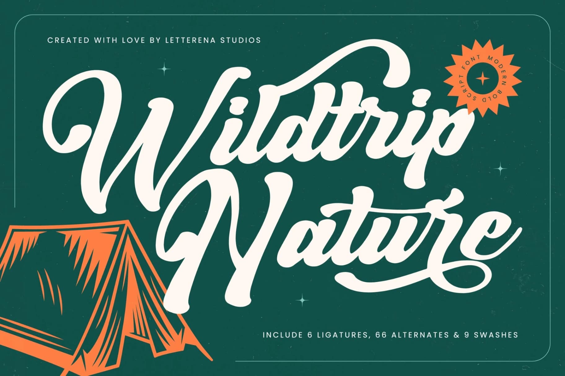 Preview of Wildtrip Nature – Modern Bold Script font