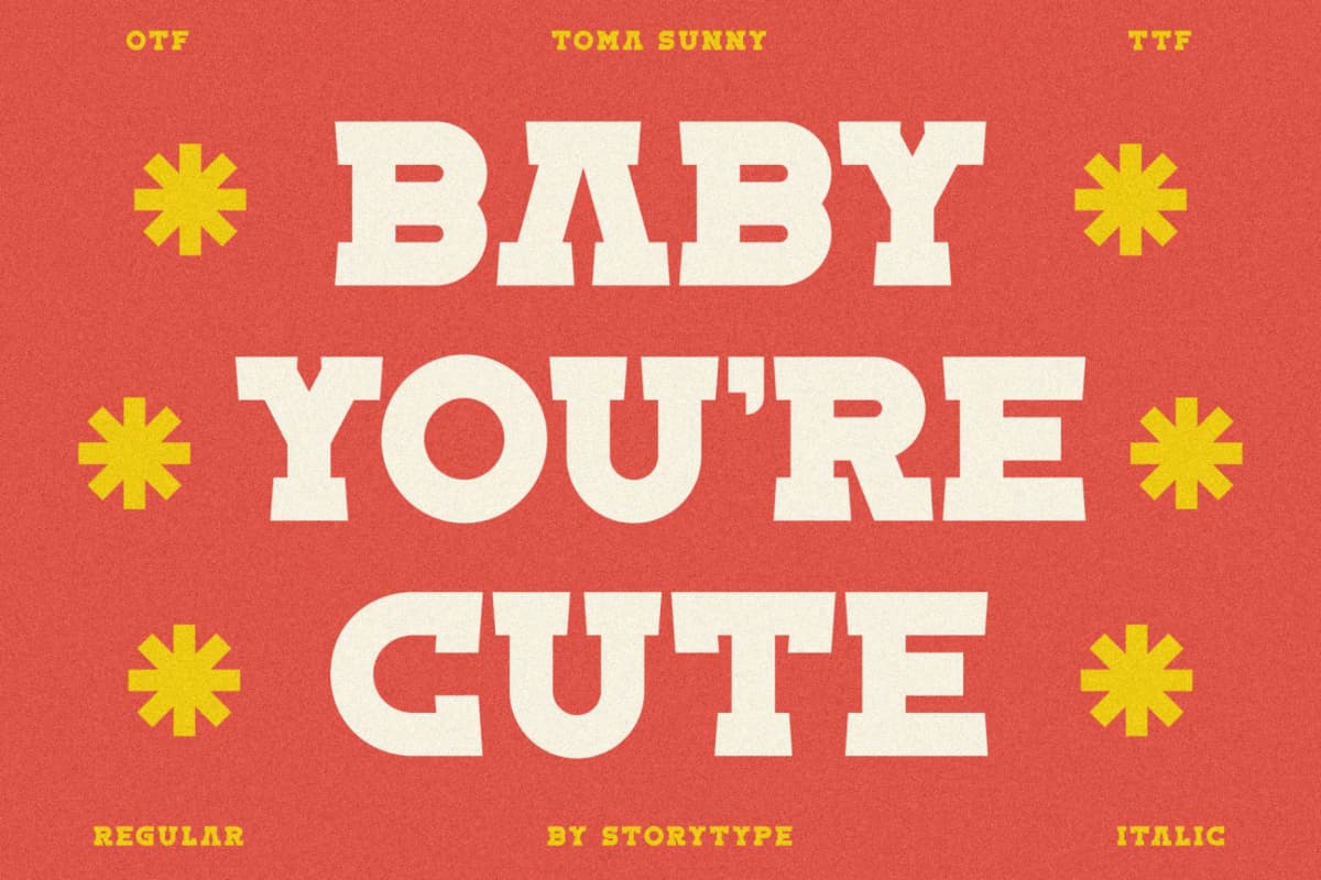 Toma Sunny - Slab Serif Font font preview 2