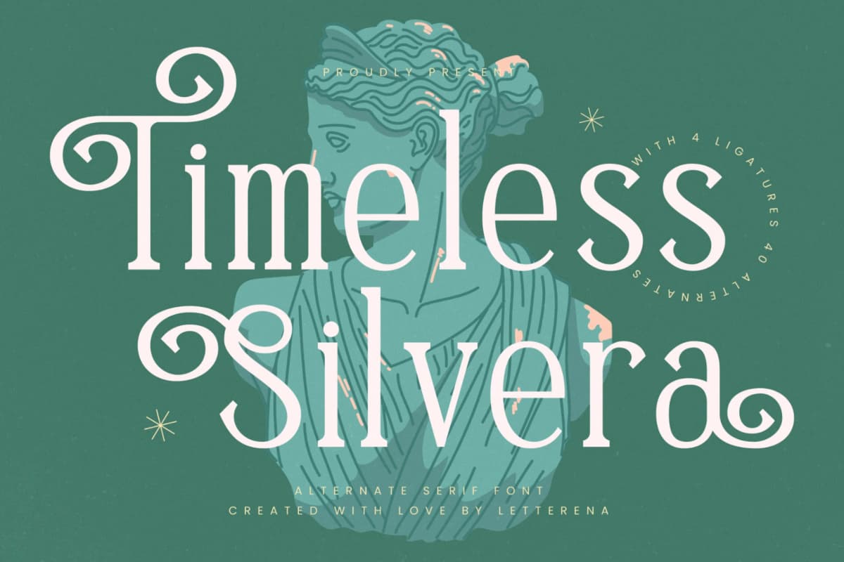 Preview of Timeless Silvera – Alternate Serif Font font