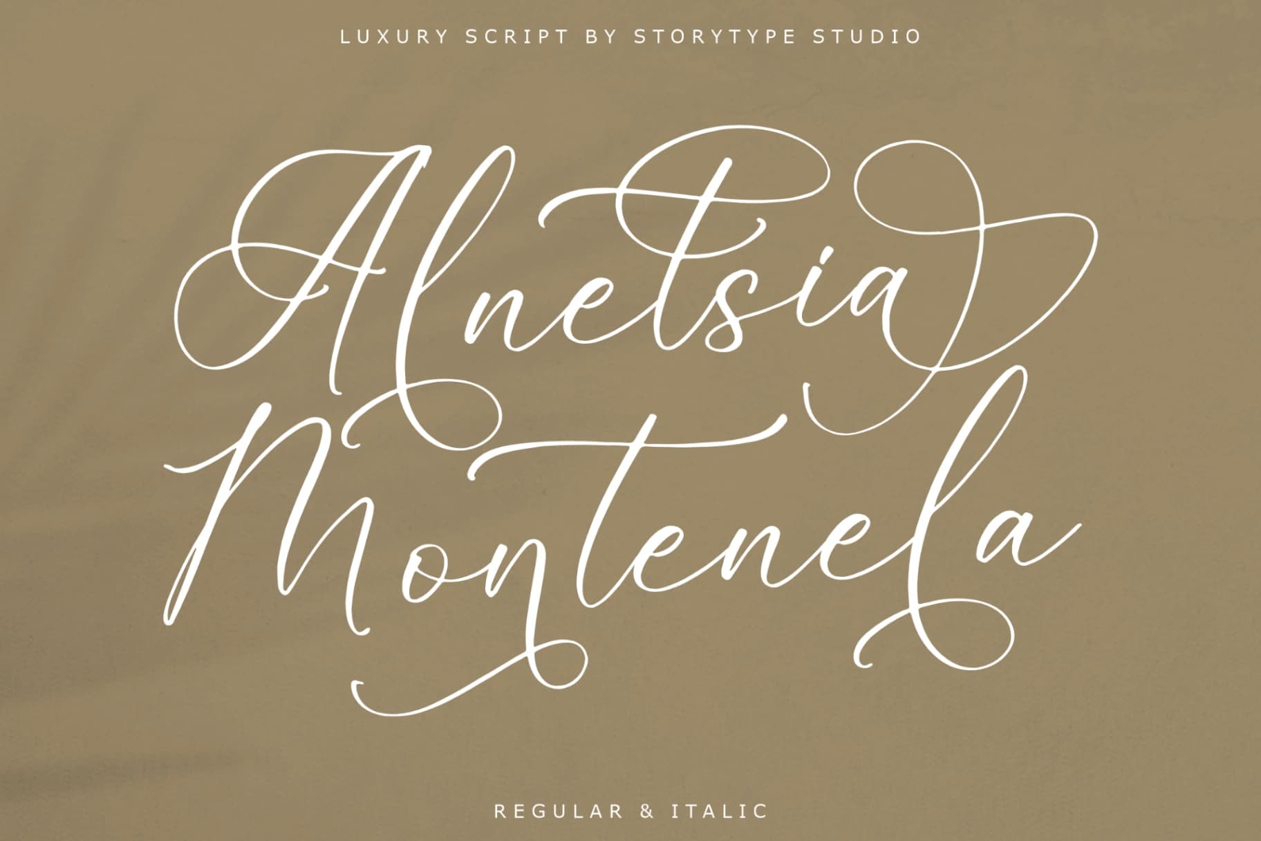 Preview of Alnetsia Montenela - Luxury Script Font font
