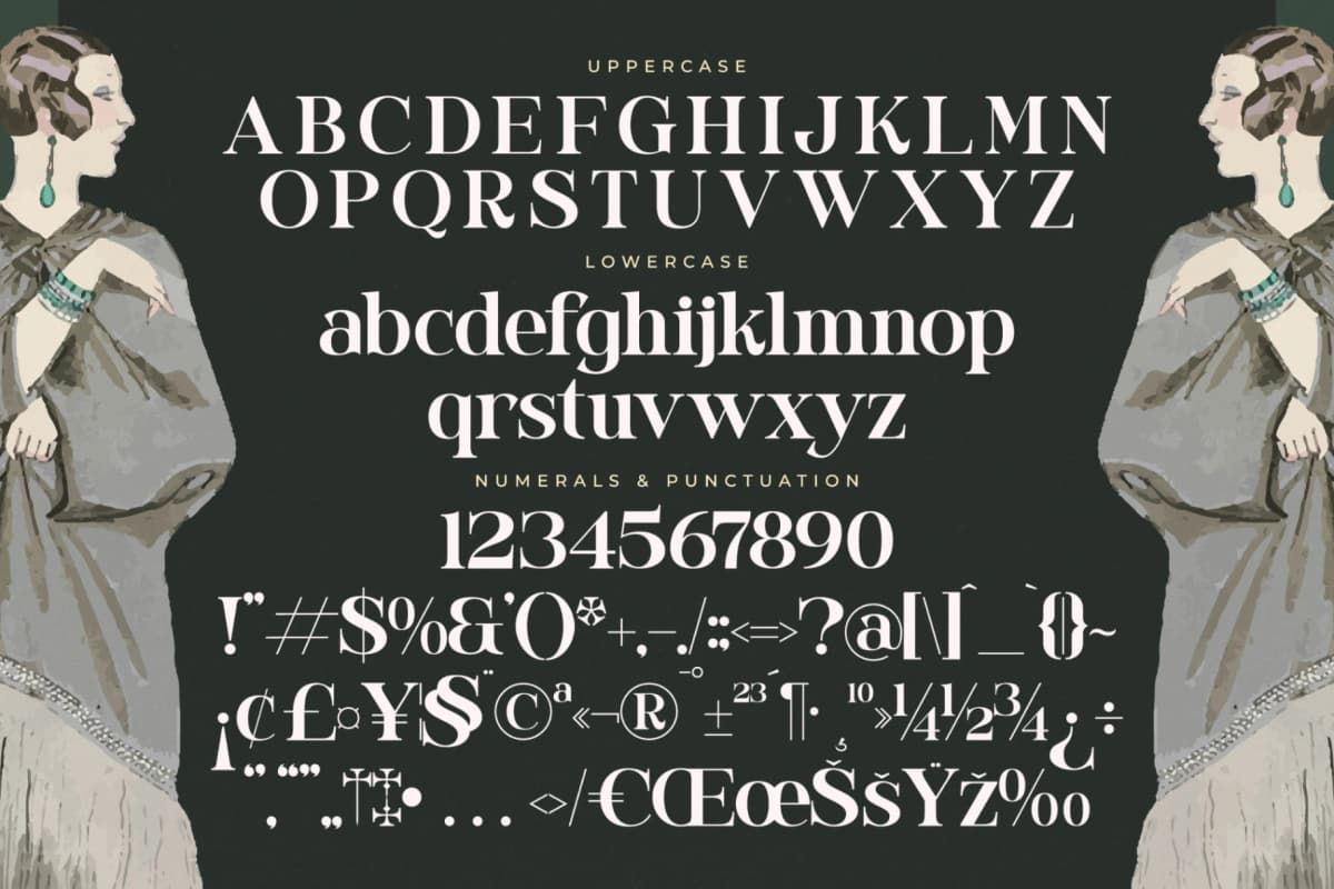 Majesty Goldera - Modern Serif Font font preview 13