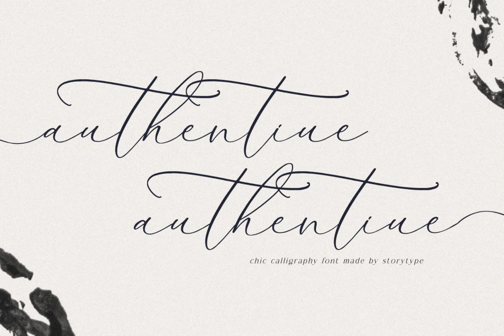 Preview of Authentiue - Chic Calligraphy Font font