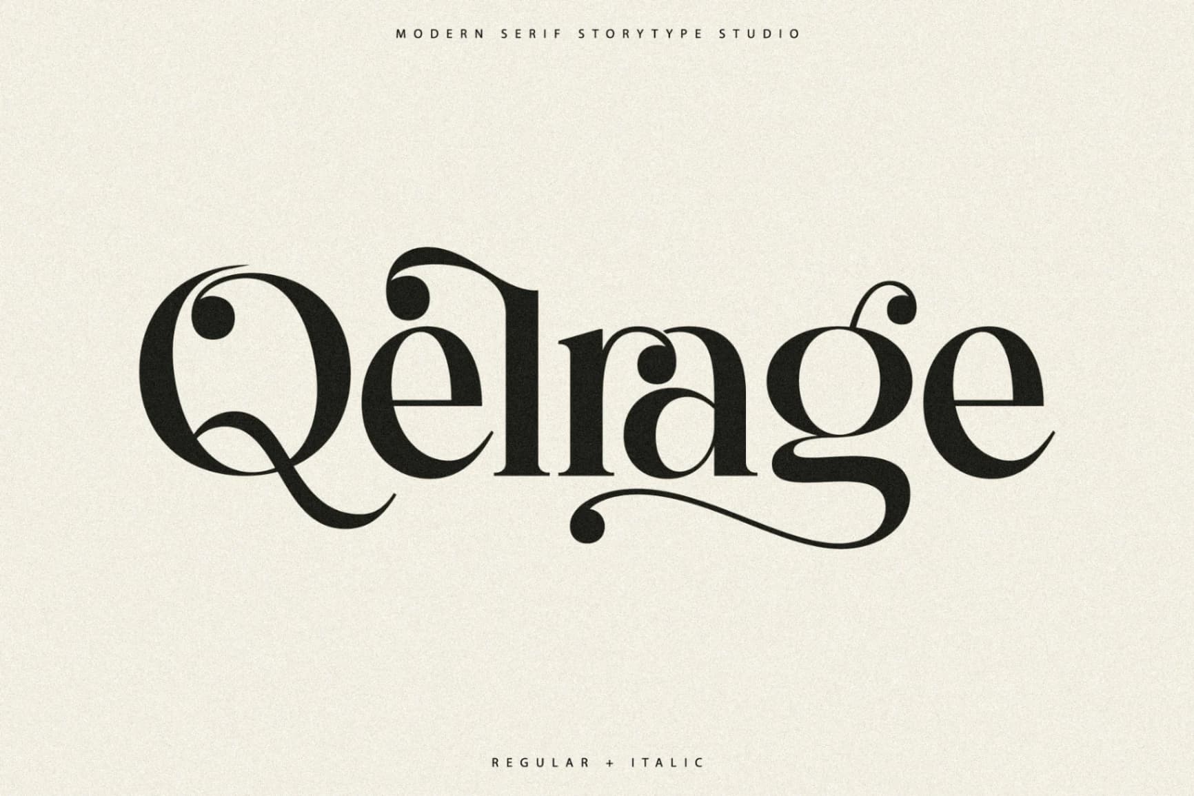 Preview of Qelrage - Modern Serif Font font