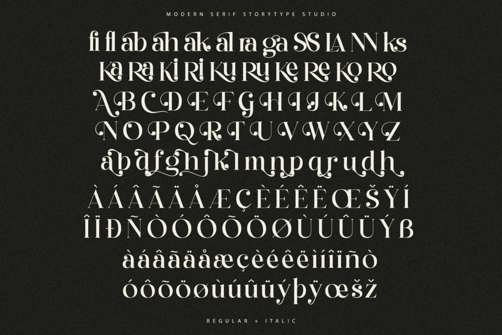 Preview 14 for Qelrage - Modern Serif Font