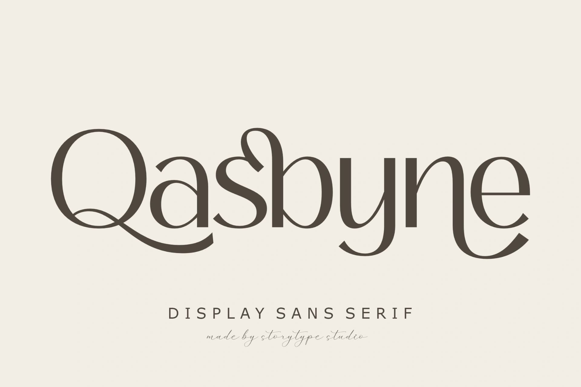 Preview of Qasbyne - Display Sans Serif font