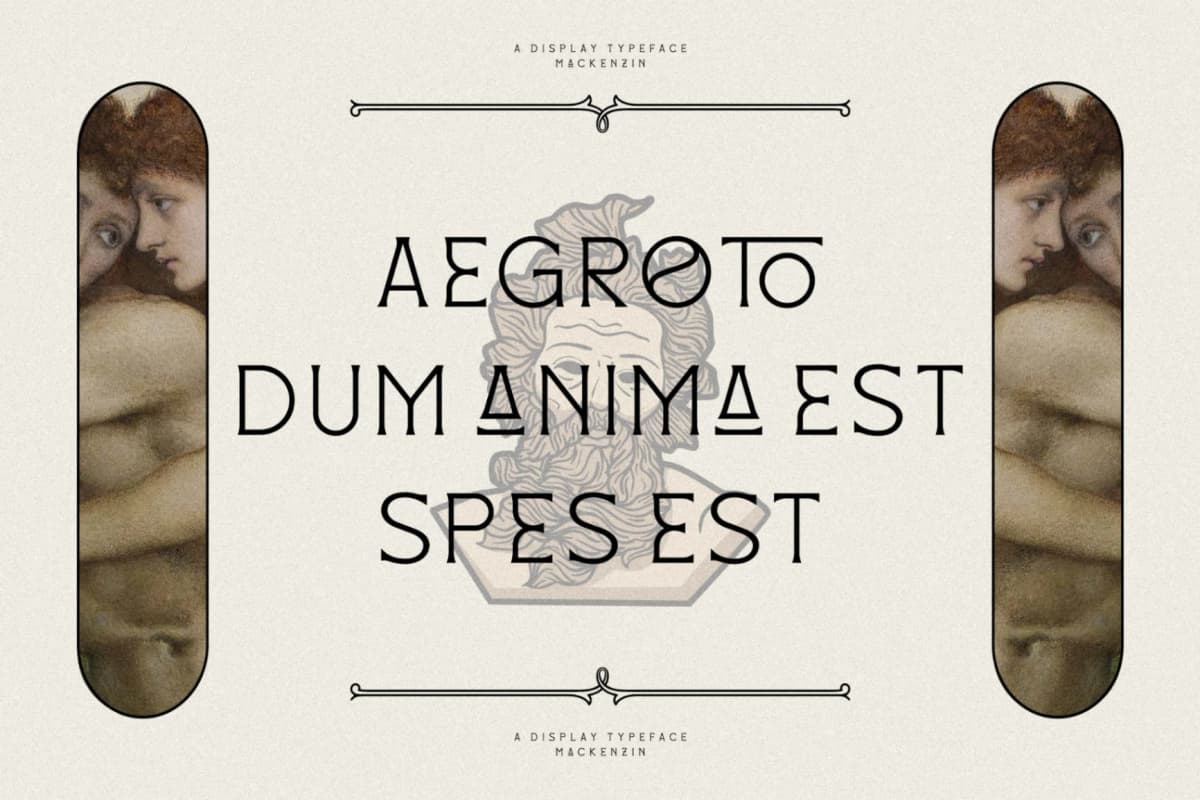 Mackenzin - Display Typeface Font font preview 3