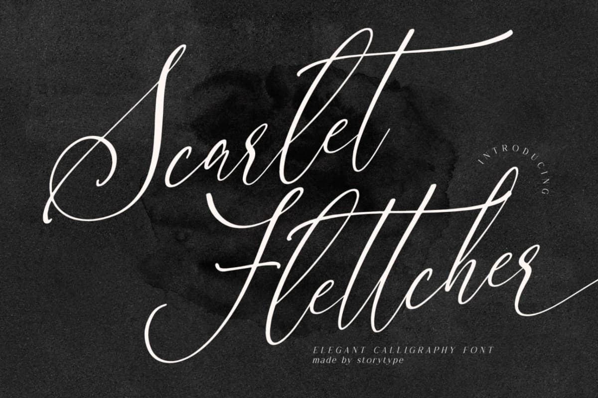 Preview 1 for Scarlet Flettcher - Elegant Calligraphy Font