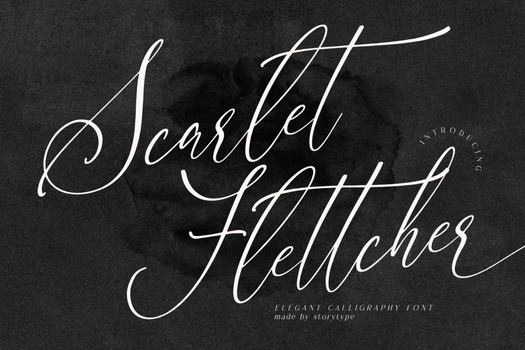 Preview of Scarlet Flettcher - Elegant Calligraphy Font font