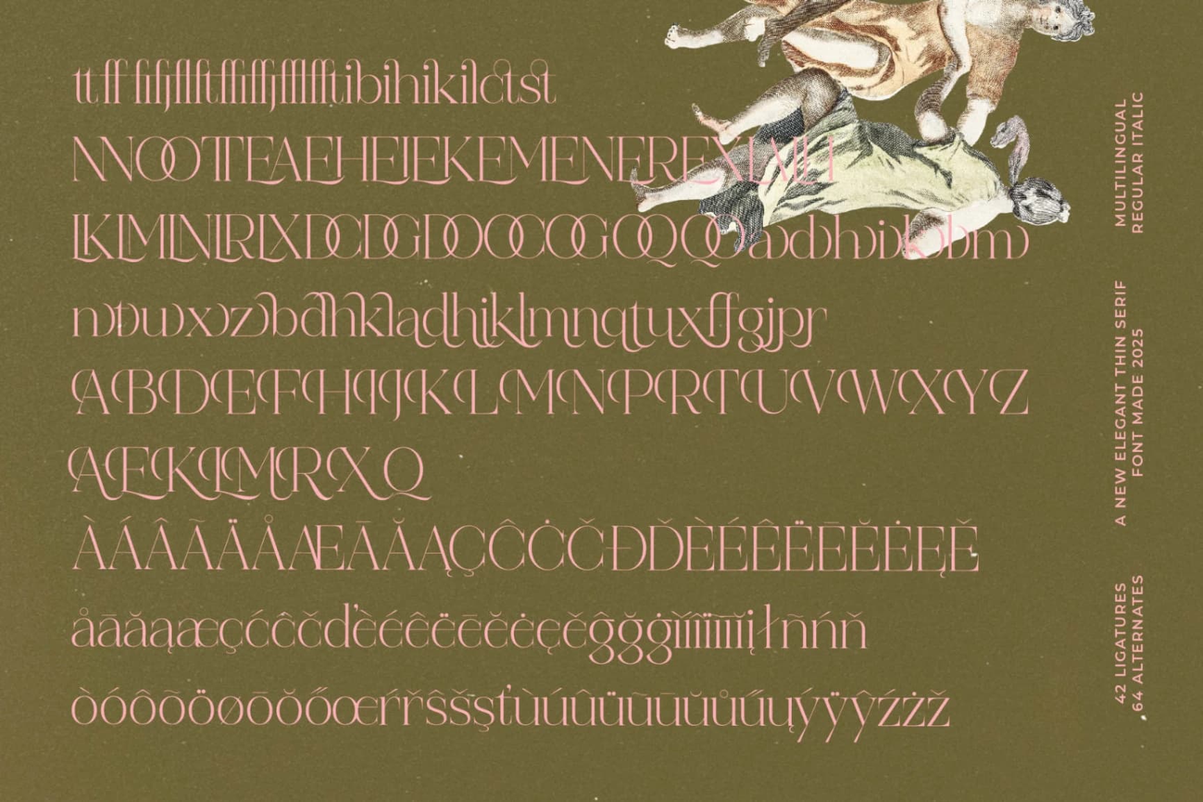 Preview 15 for Reaons - Elegant Thin Serif Font