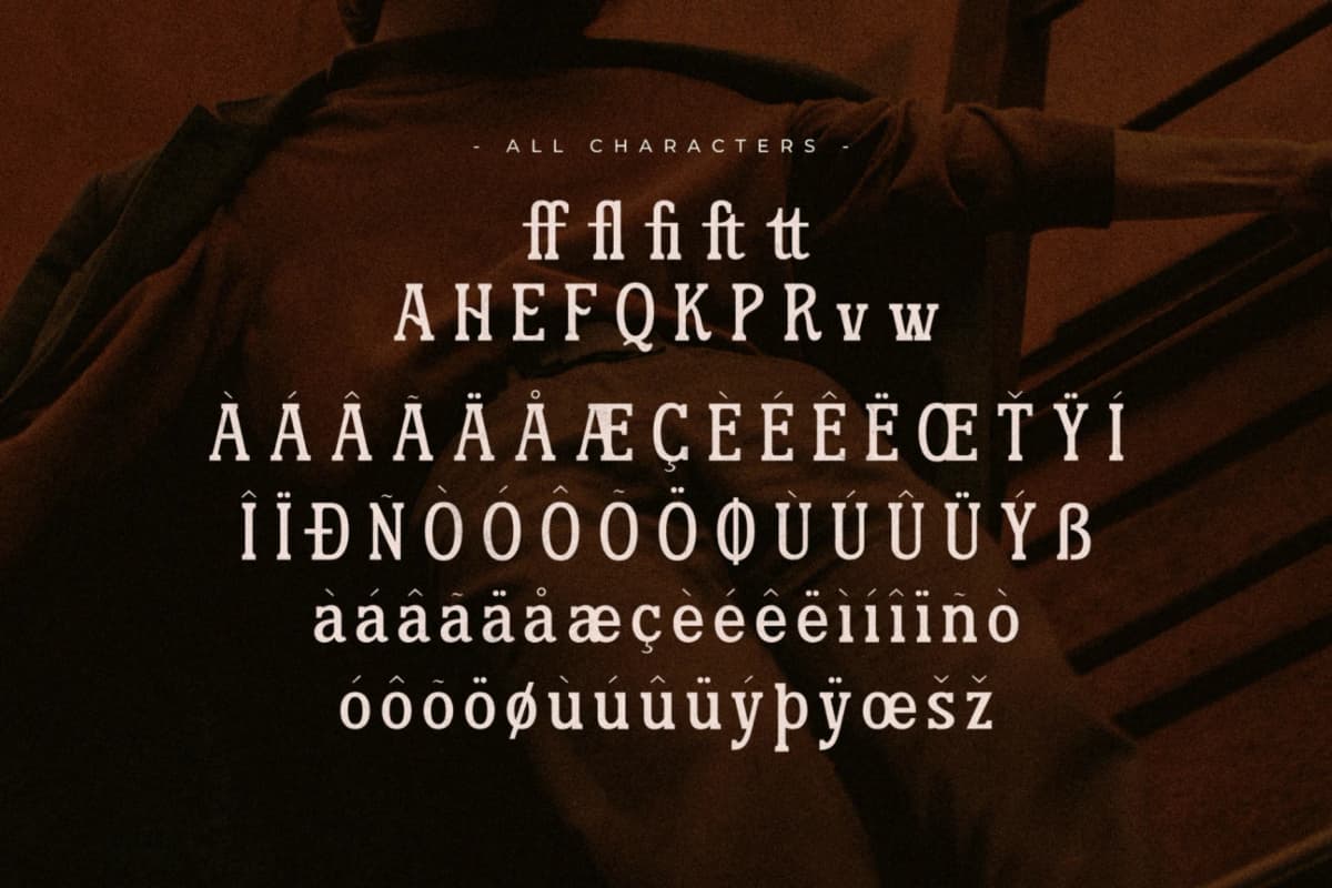 Nirtiery Quentin - Vintage Slab Font font preview 14