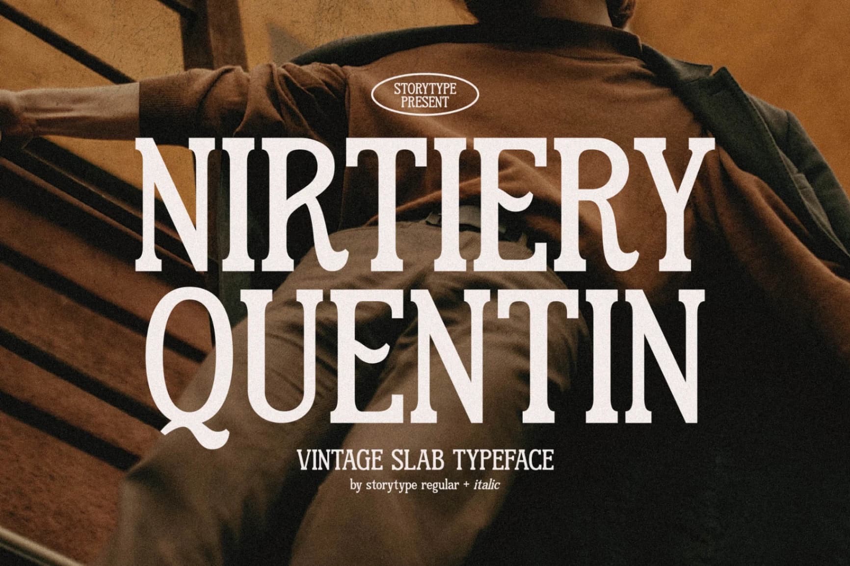 Preview of Nirtiery Quentin - Vintage Slab Font font