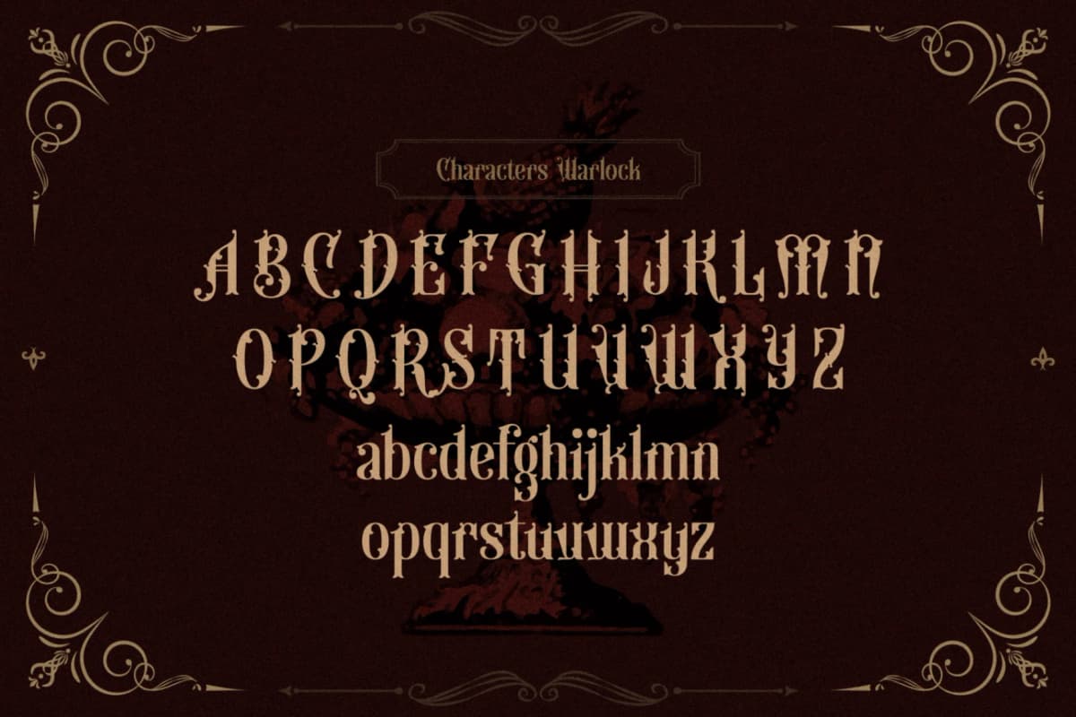 Preview 11 for The Warlock - Victorian Display Font