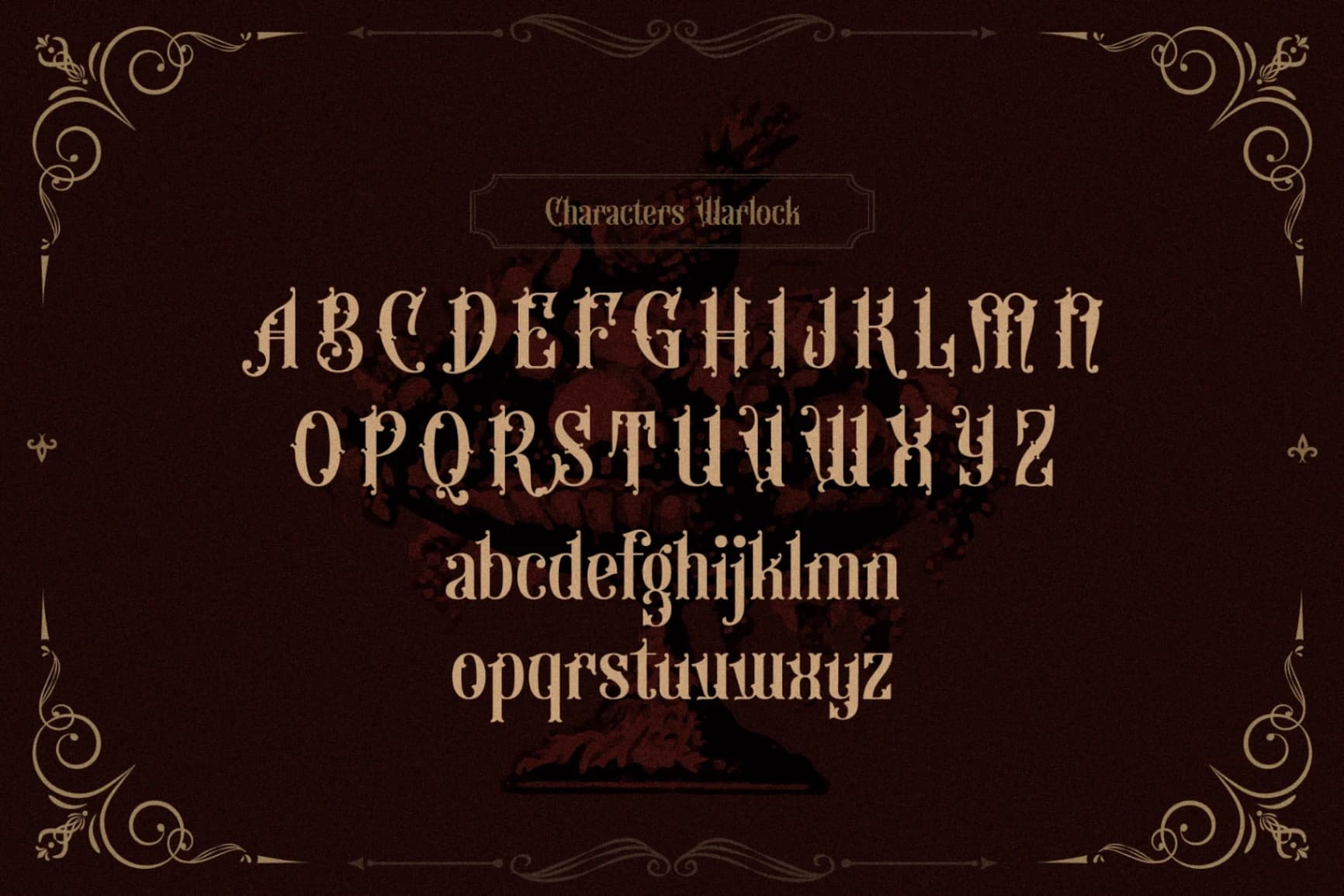 Preview 11 for The Warlock - Victorian Display Font