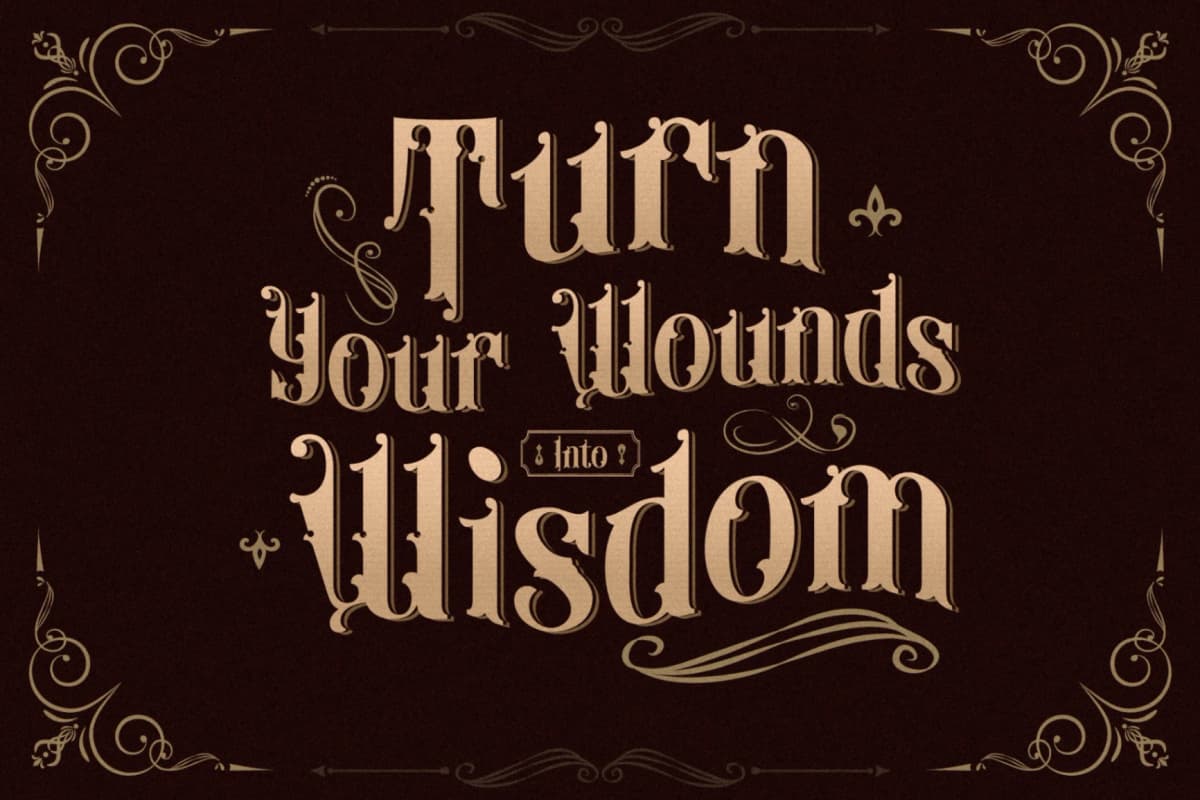 Preview 6 for The Warlock - Victorian Display Font