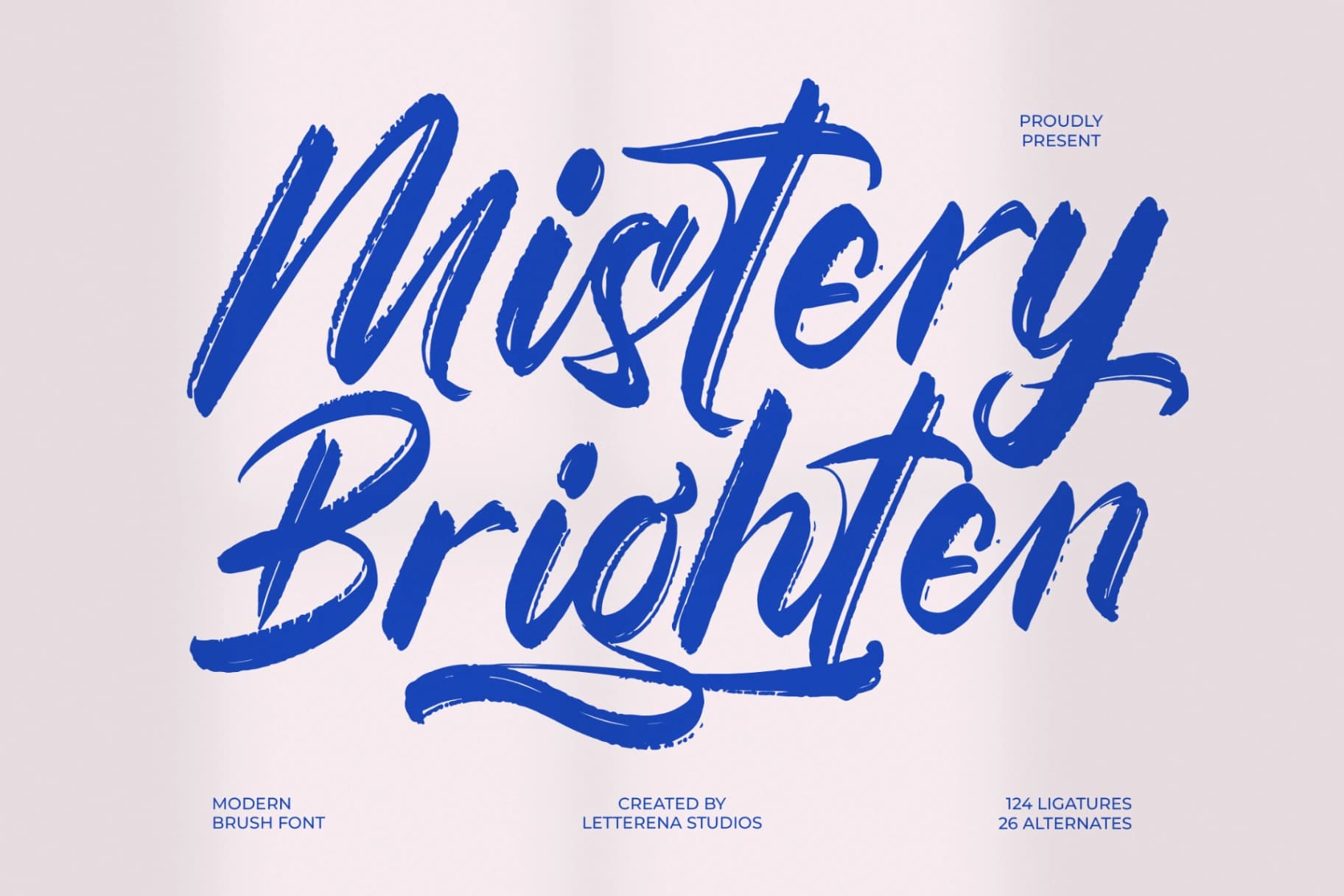 Preview of Mistery Brighten - Modern Brush Font font