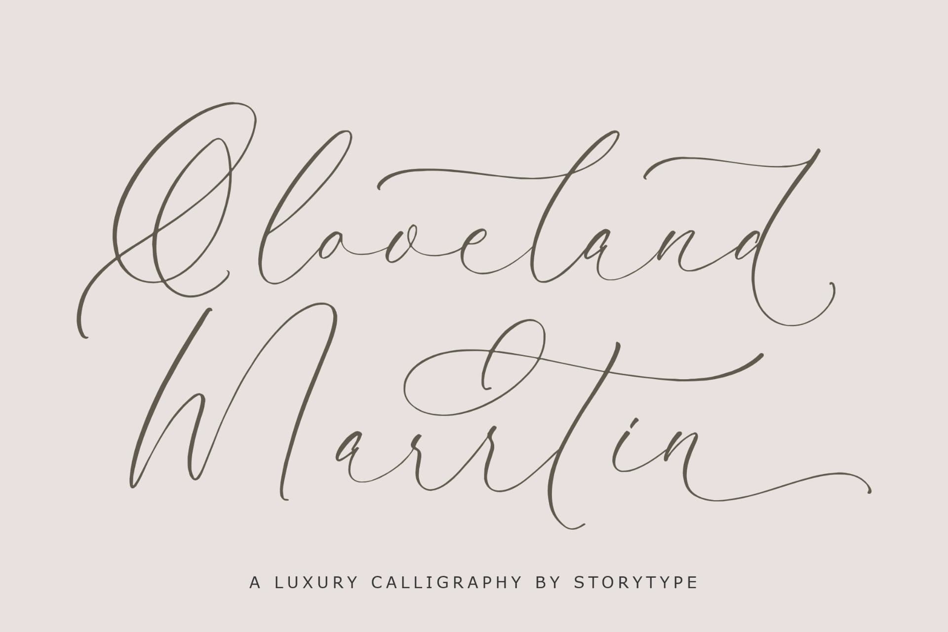 Preview of Qloveland Marrtin - Luxury Calligraphy font