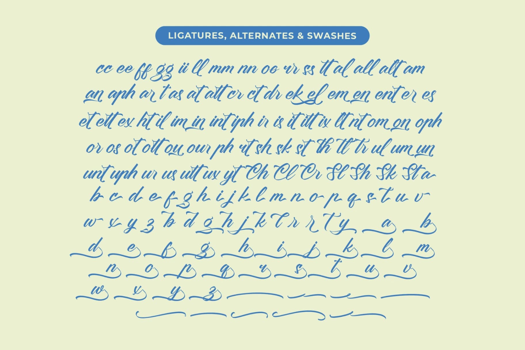 Preview 18 for Clesha Halgestine - Modern Calligraphy Font